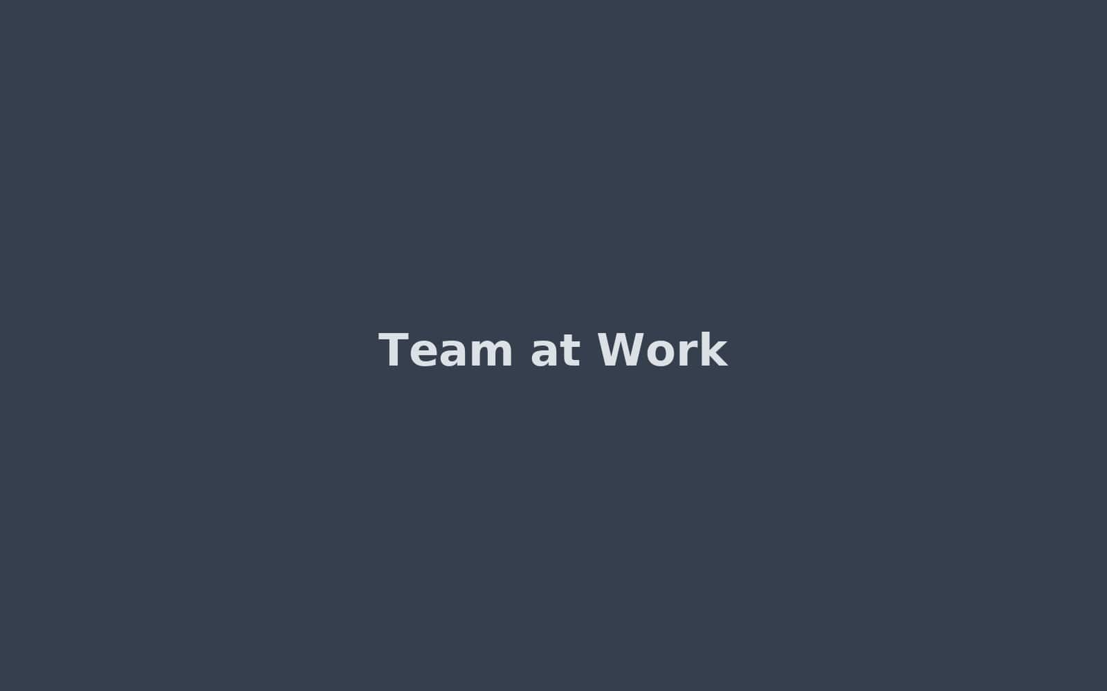 Team at work